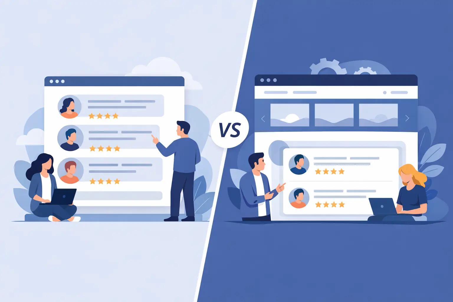Hosted Testimonials Page vs Website Embed